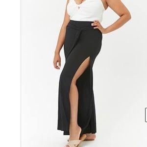 Plus size split leg pants